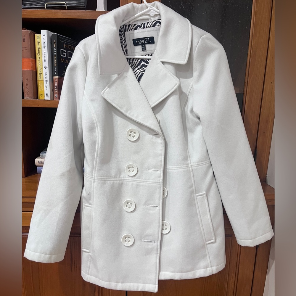 White pea coat